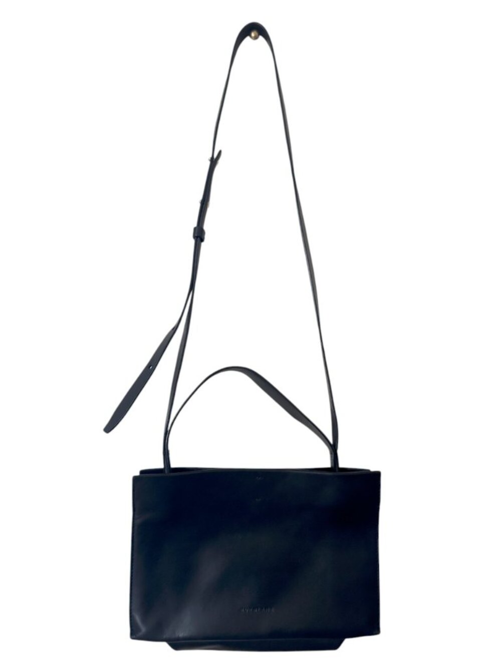 Everlane -The Lunchbox Bag Black Leather Crossbody Shoulder Bag - Excellent